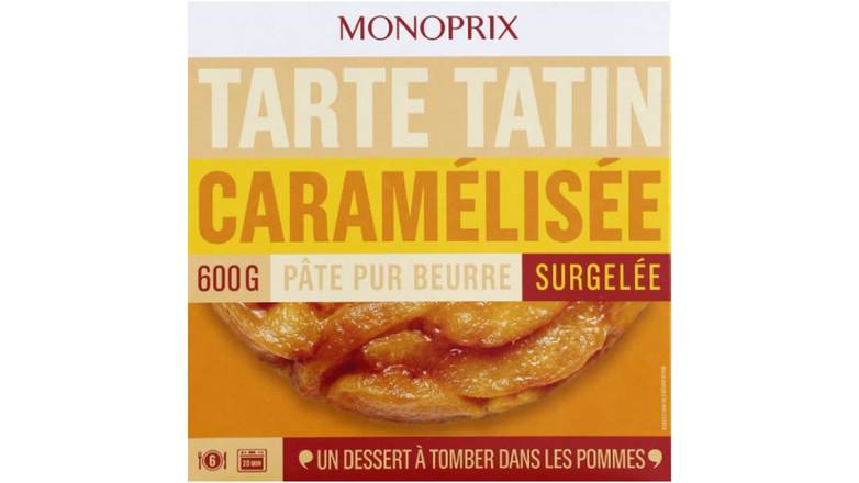Monoprix - Tarte tatin pâte pur beurre, déjà cuite surgelée (caramélisée)
