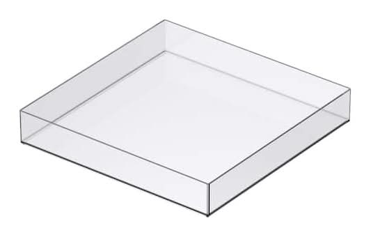 Simply Tidy Clear Stackable Storage Tray, 12 in x 12 in x 2 in