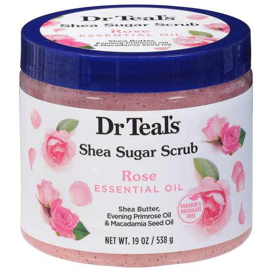 Dr Teal's Rose Essential Oil Shea Sugar Body Scrub