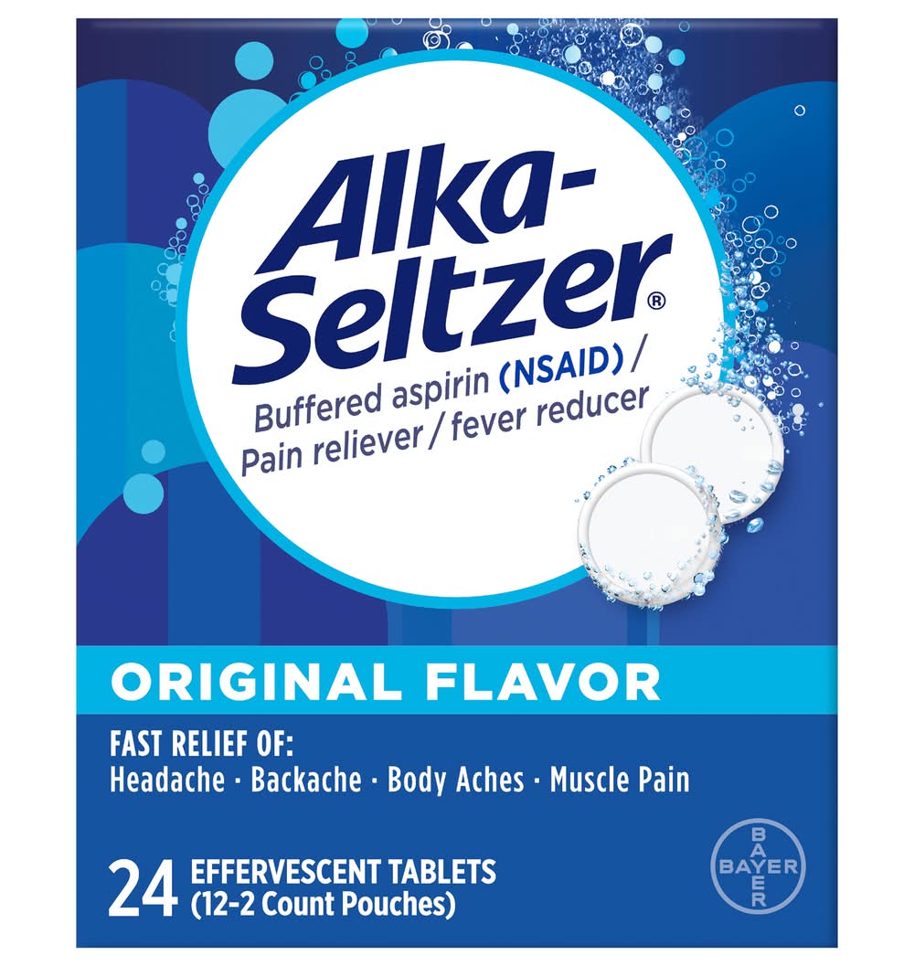 Alka-Seltzer Original Antacid Effervescent Analgesic Tablets (12 x 2 ct)