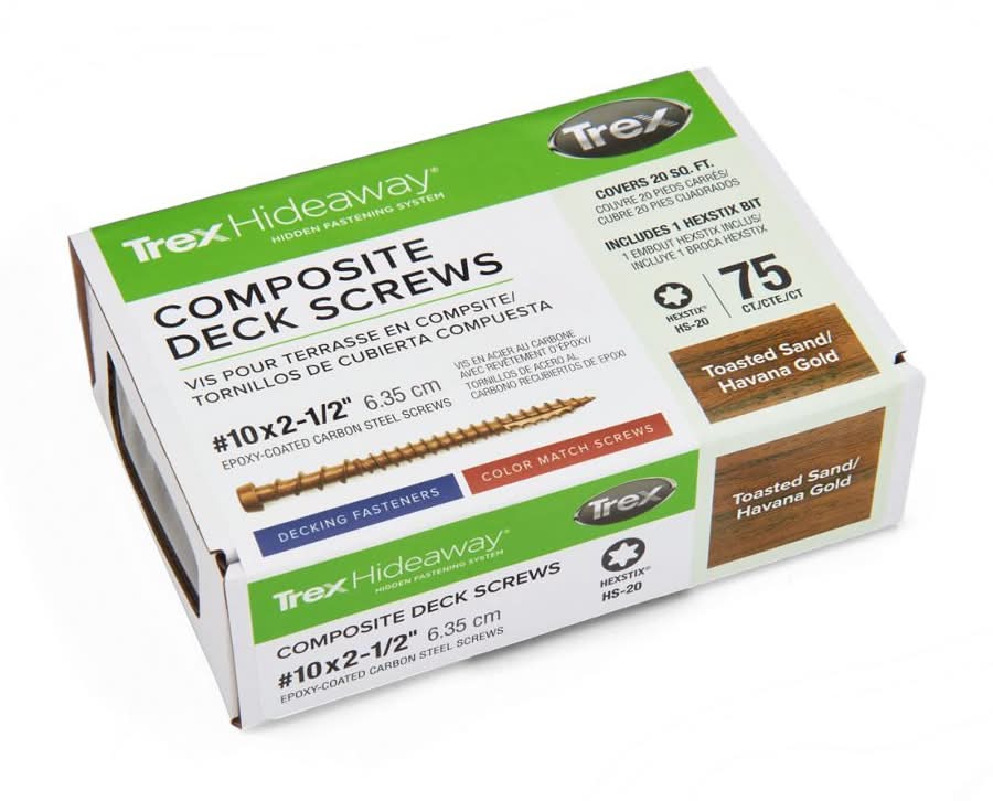 Trex #10 x 2-1/2-in Composite Deck Screws ( 75 -Per Box )