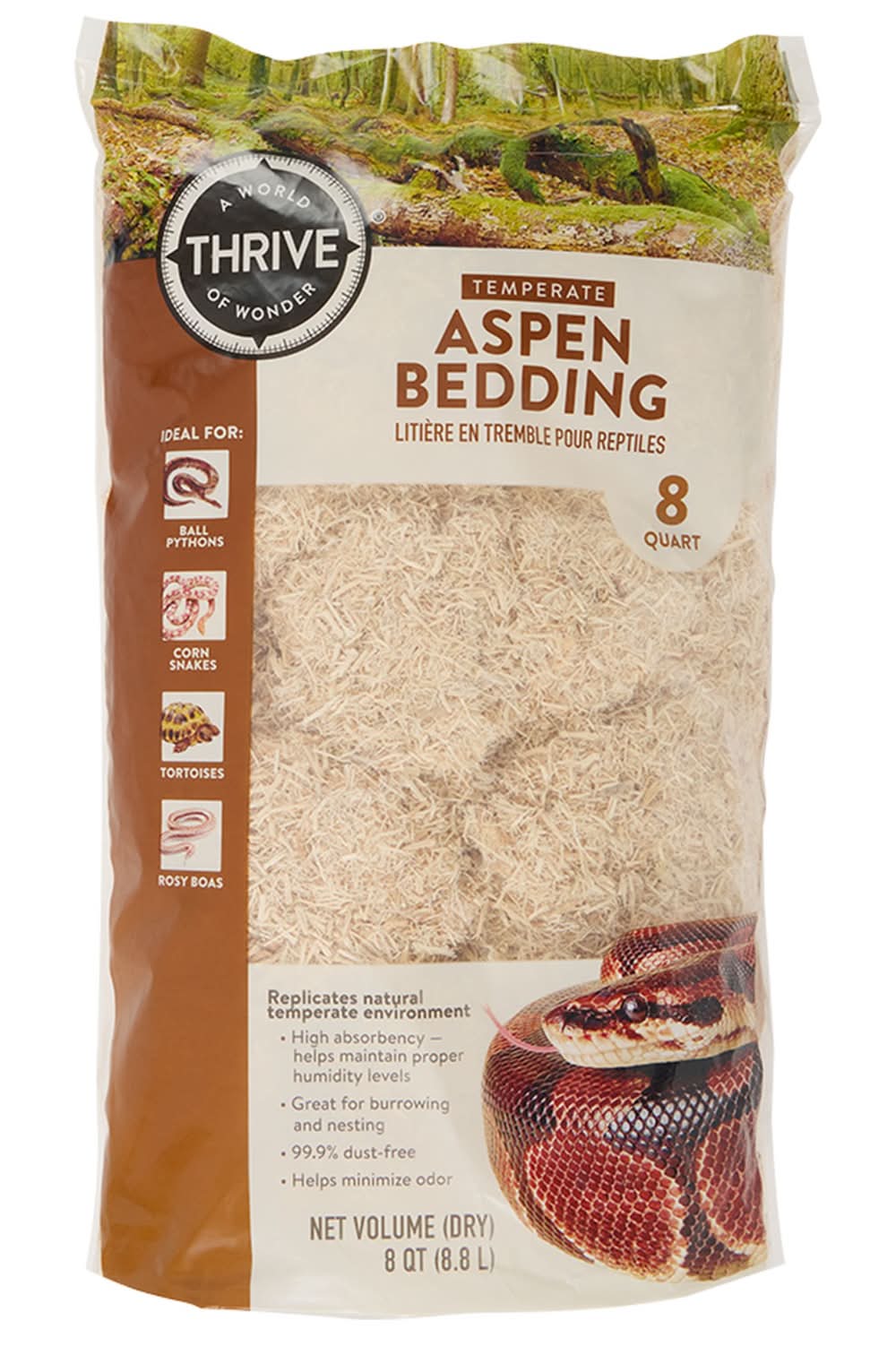 Thrive™ Aspen Reptile Bedding (Size: 8 Qt)