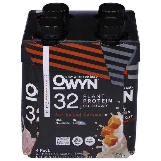 Owyn Plant Protein Shake (4 pack, 44.6 fl oz) (sea salted caramel)
