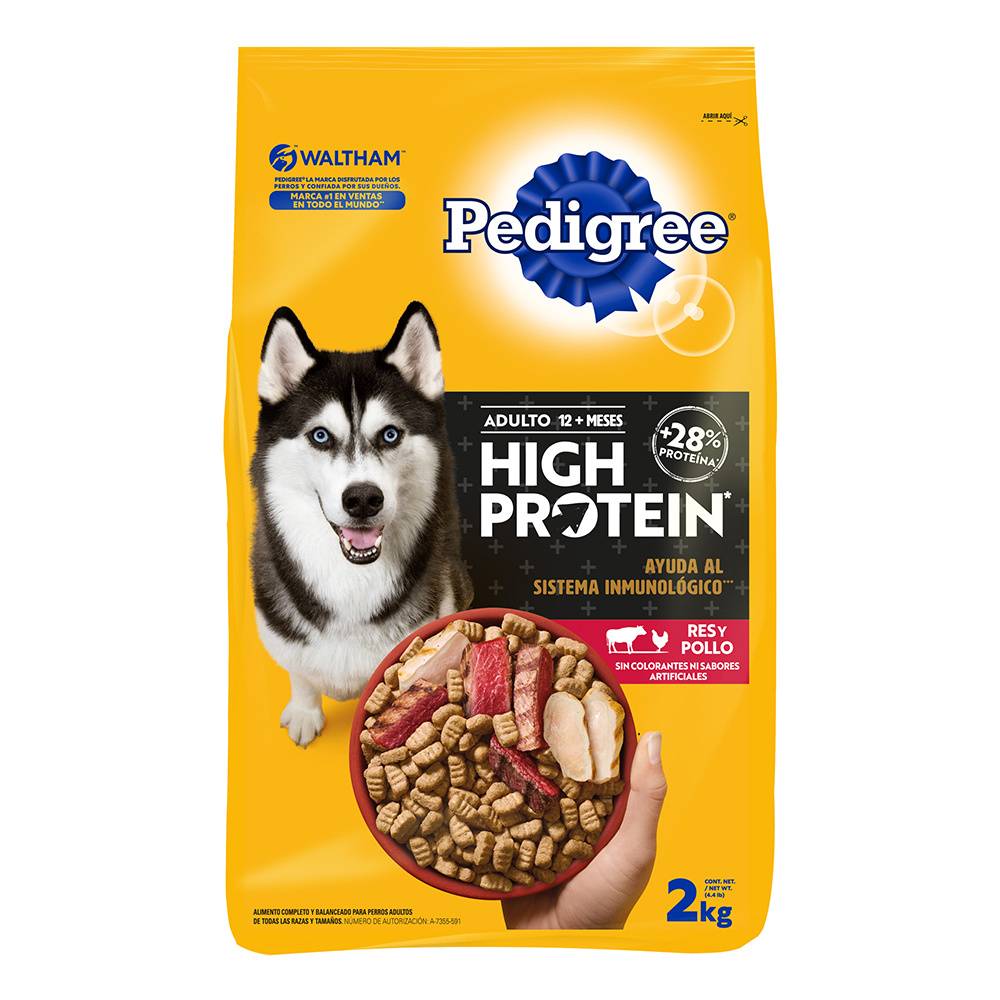 Pedigree · Alimento seco alto en proteína (2 kg)