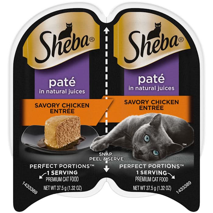 Sheba Perfect Portions Savory Chicken Entree Wet Cat Food Pate, 2.64 oz.