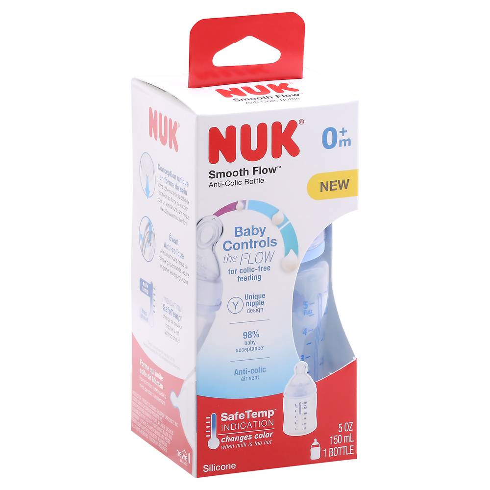 NUK Smooth Flow 0+ Months Anti-Colic 5 Ounce Bottles