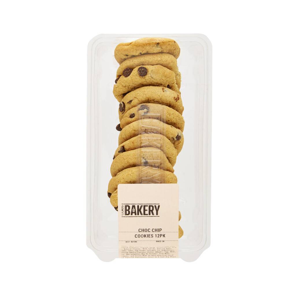 Coles Bakery Chocolate Chip Cookies 12 pack