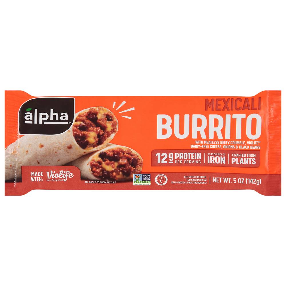 Alpha Plant-Based Burrito (mexicali)