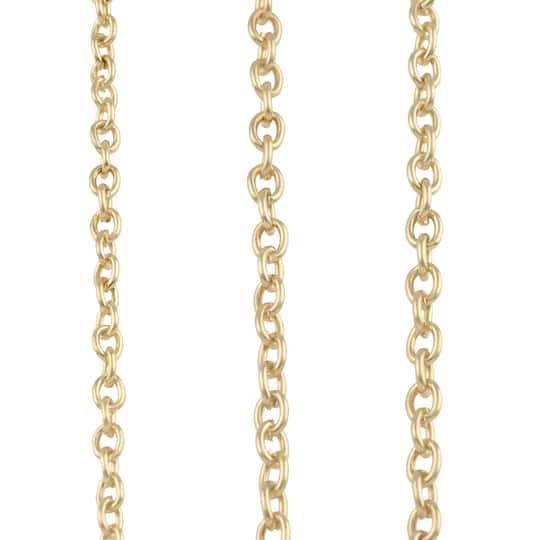 14K Gold Plated Cable Necklace Set By Bead Landing