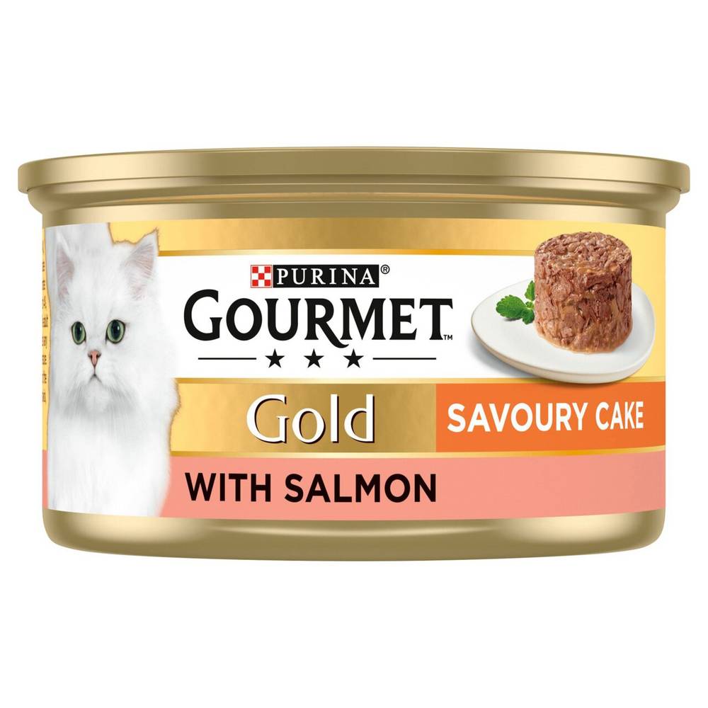 Gourmet Gold Savoury Cake Salmon Wet Cat Food (85gr)