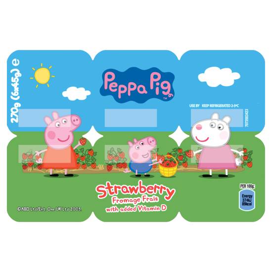 Peppa Pig Strawberry, Fromage Frais (6 pack)