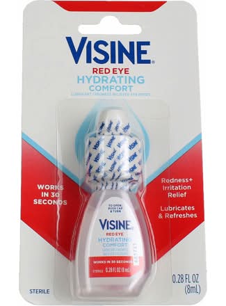 Visine Red Eye Hydrating Comfort Lubricating Eye Drops 0.28 oz