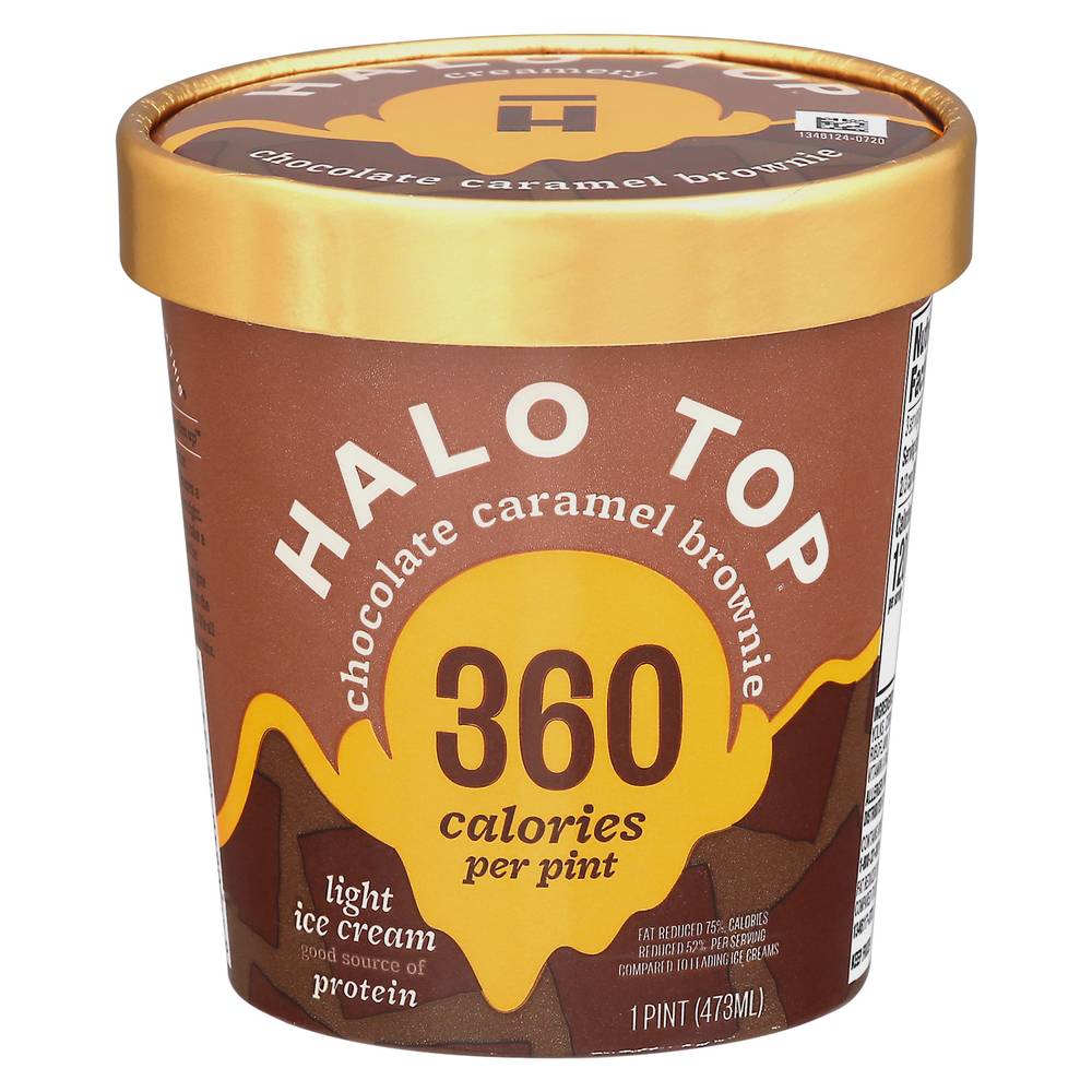 Halo Top Ice Cream, Chocolate Caramel Brownie (1 pint)