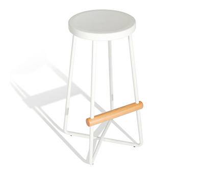 29.2" Boutique Dixon White & Ash Dowel Bar Stool