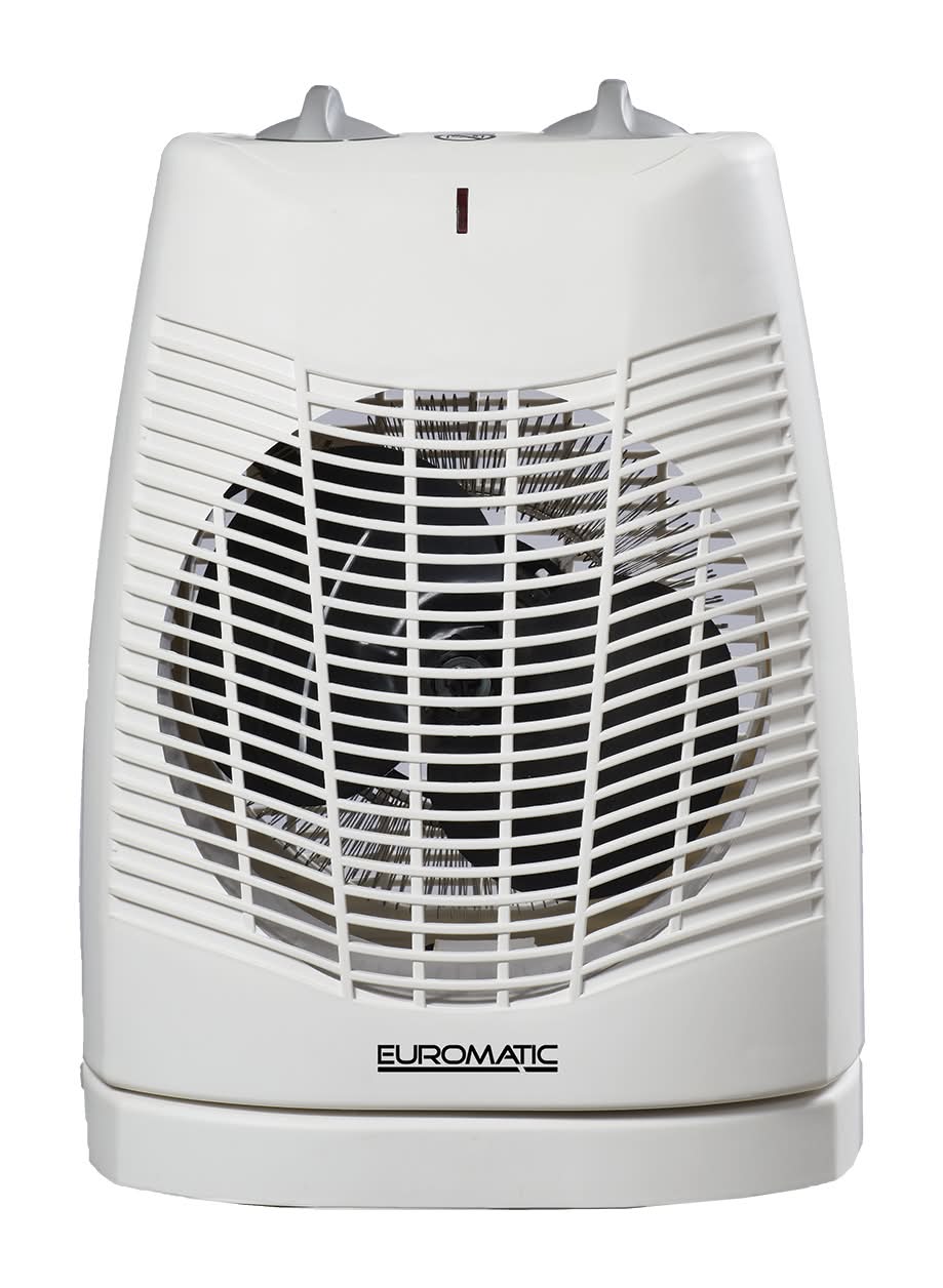 Euromatic 2400W Upright Fan Heater With Oscillation