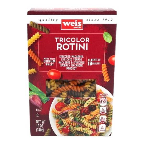 Weis Quality Pasta Tri-Color Rotini Classic