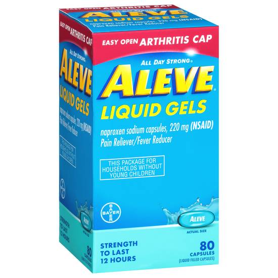 Aleve Naproxen Sodium 220 mg Pain Reliever & Fever Reducer (80 ct)