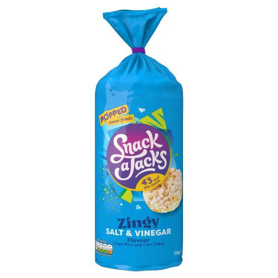 Snack A Jacks Salt & Vinegar Sharing Rice Cakes Crisps (126g)