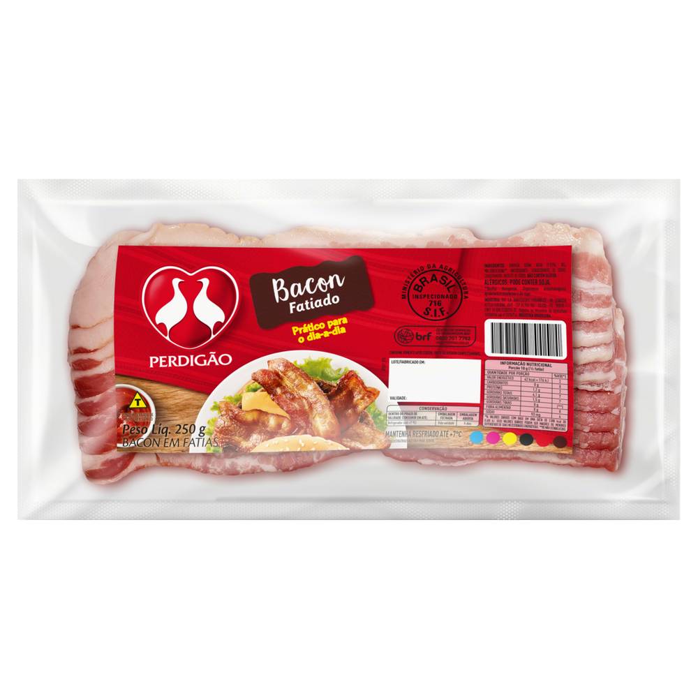 Perdigão bacon defumado fatiado (250 g)