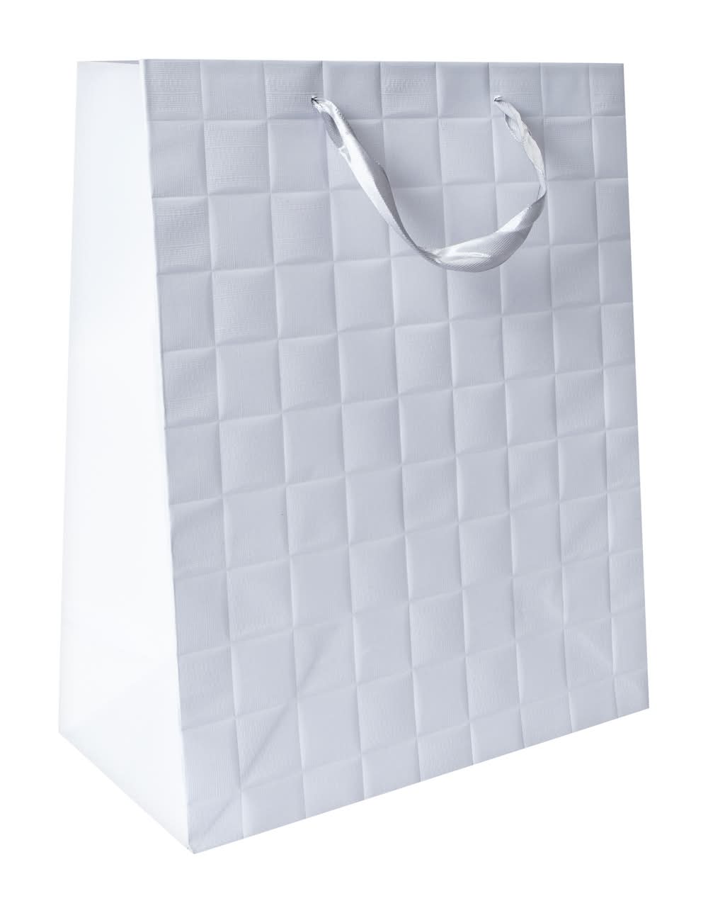 Large Gift Bags White Quilted
