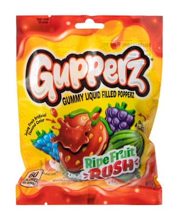 Gupperz® Ripe Fruit Rush Gummy Liquid Filled Popperz 2.54oz
