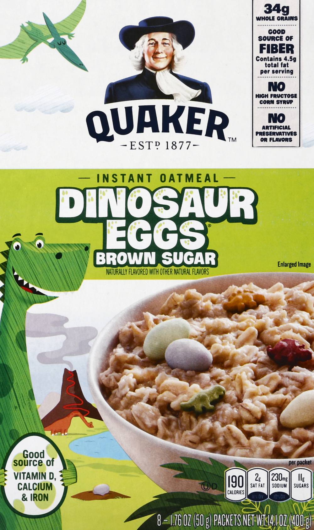 Quaker Dinosaur Eggs Instant Oatmeal (brown sugar)