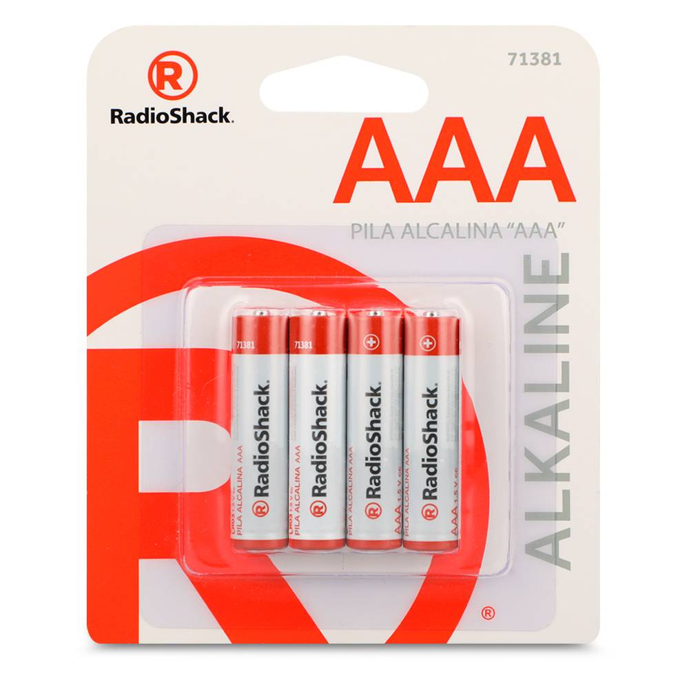Radioshack pila alcalina aaa (4 un)