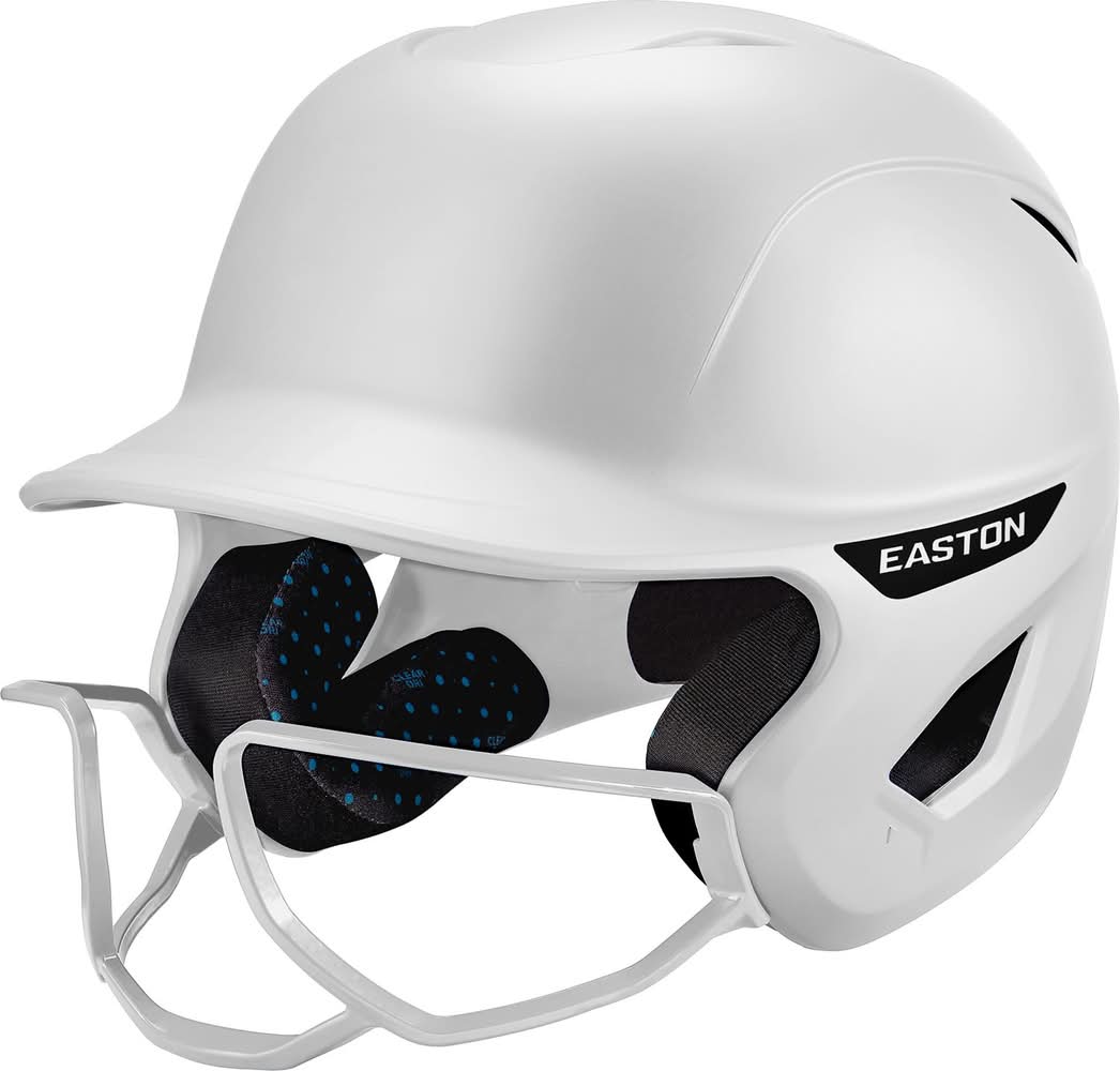 Easton Adult Ghost Vision Matte Softball Batting Helmet (White, M/L)
