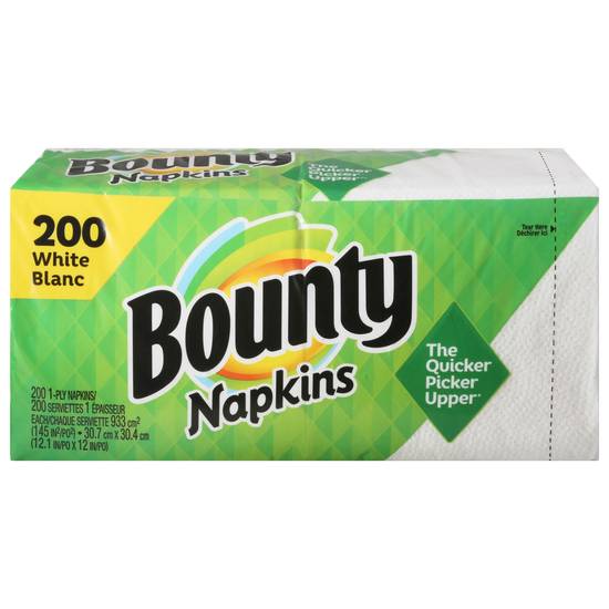Bounty White and Print Paper Napkins (200 ct)