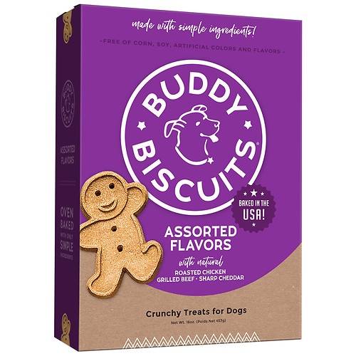 Buddy Biscuits Treats for Dogs Roasted Chicken, Grilled Beef, Sharp Cheddar - 16.0 oz