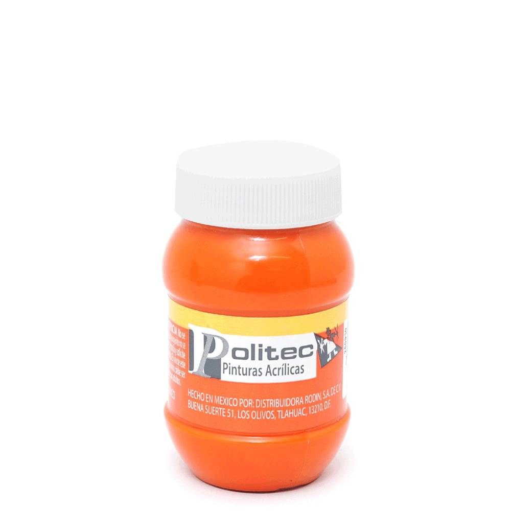 Politec pintura acrílica naranja 308 (frasco 100 ml)
