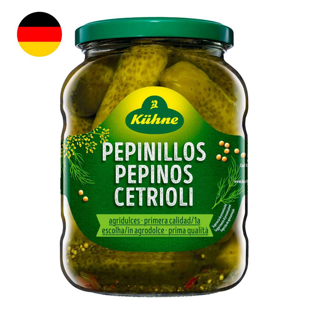 Kühne pepinillos agridulces cetrioli (frasco 670 g)