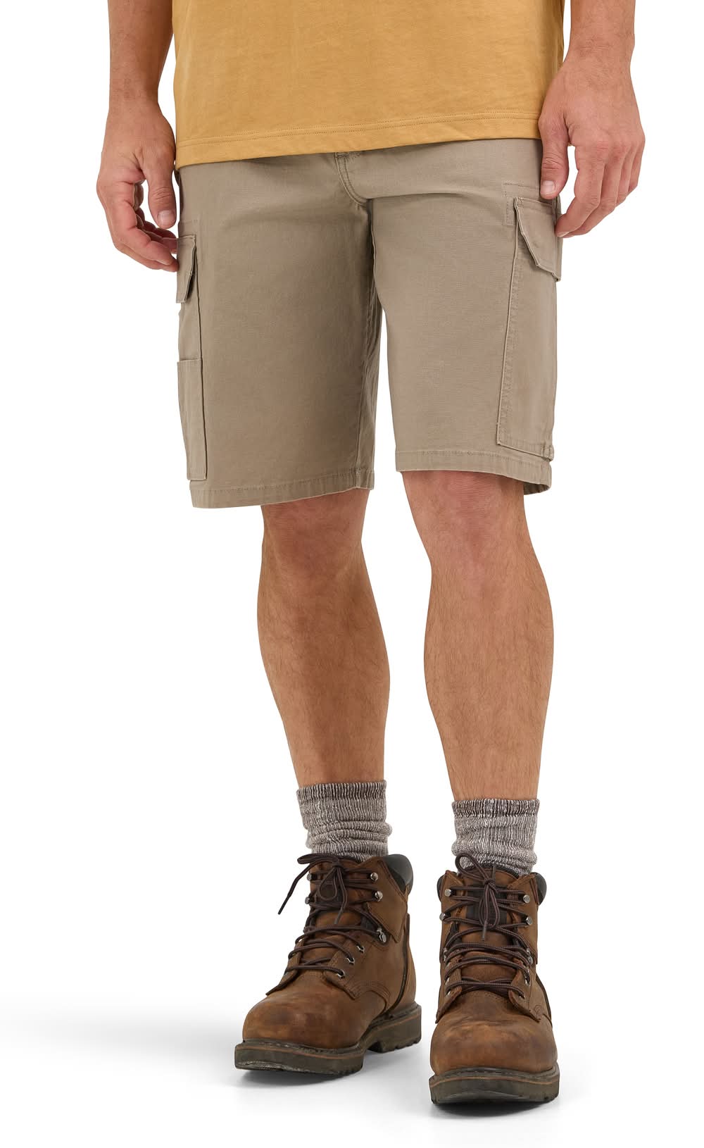 Wrangler Men's Dark Khaki Twill 11-in Carpenter shorts ( Size: 38 )