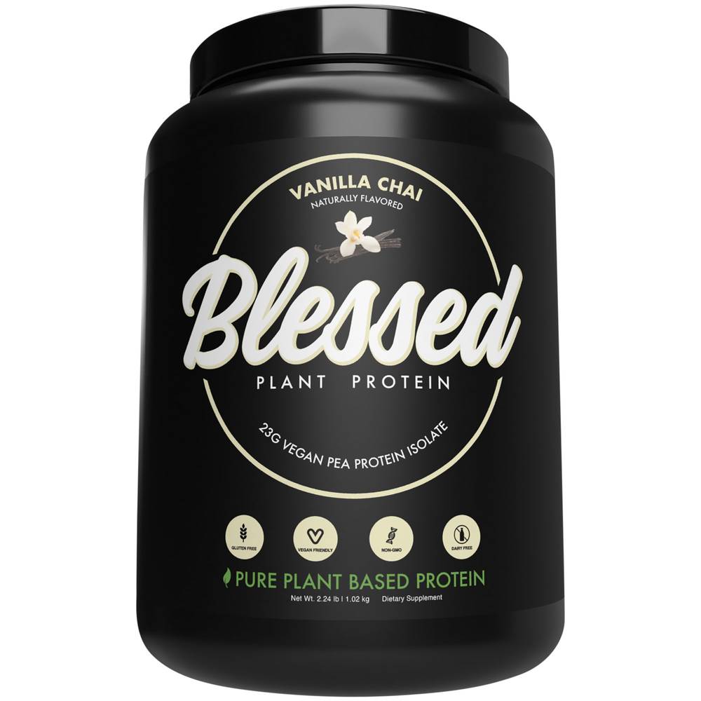 Blessed Plant Protein Powder, Vanilla Chai (2.24 lbs)