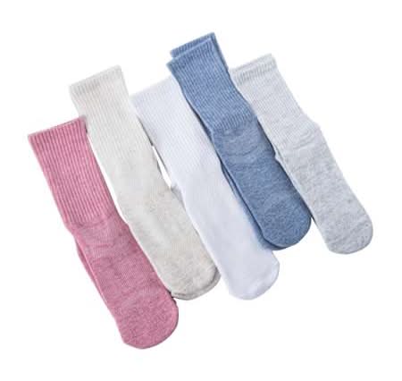 Series-8 Fitness™ Ladies Performance Low Crew Socks 5-Pack Pink