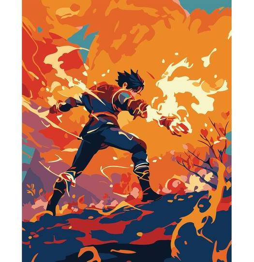 8" X 10" Hero Paint-By-Number Kit With Wood Display Hanger By Artist'S Loft