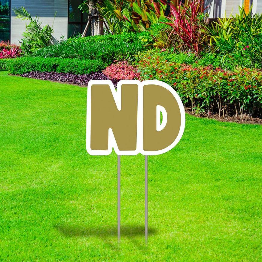 Gold Ordinal Indicator (ND) Corrugated Plastic Yard Sign, 12in