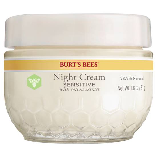 Burt's Bees Sensitive Night Cream With Cotton Extract (1.8 oz)