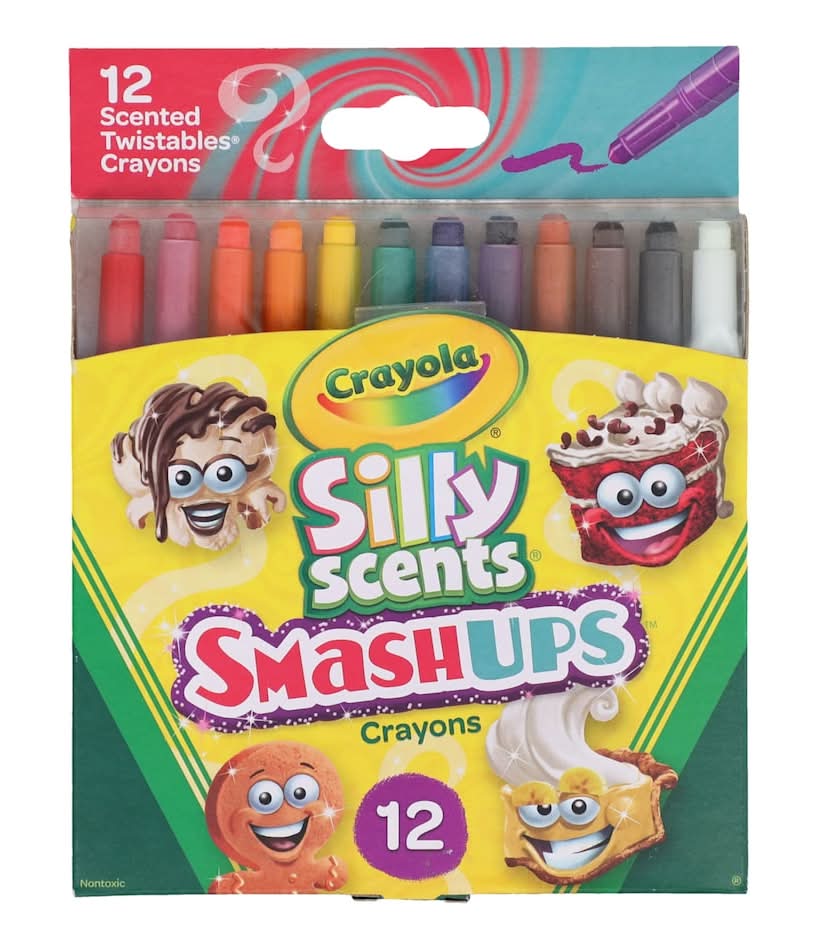 Crayola Silly Scents Smash Ups Scented Twistables Crayons, Assorted (12 ct)