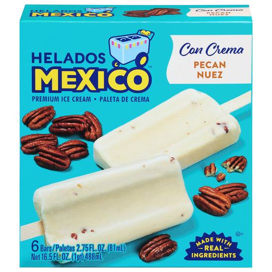 Helados Mexico Pecan Ice Cream Bar (6 ct) (fiesta)