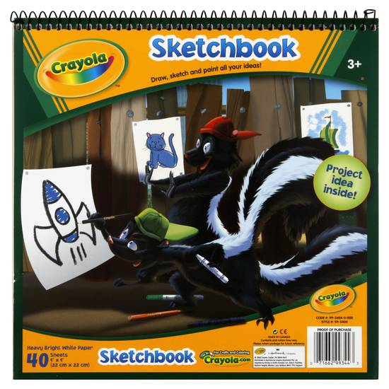 Crayola Ages 3+ Sketchbook Heavy Bright White Paper Sheets (40 ct)