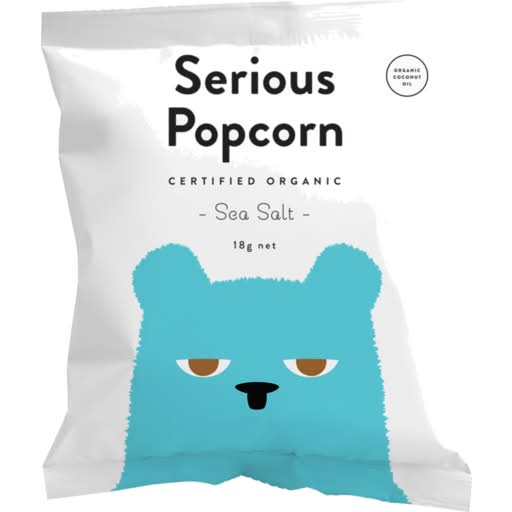 Serious Foods Popcorn, Sea Salt (18g)