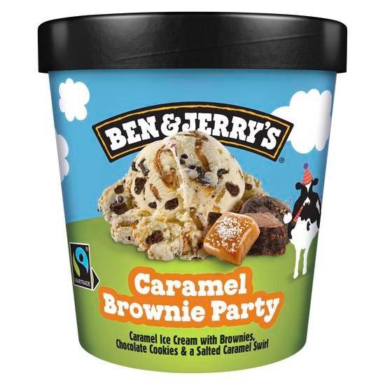 Ben & jerry's glace en pot caramel brownie party