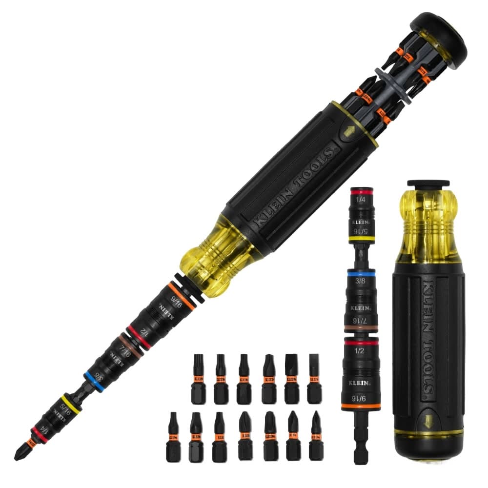 Klein Tools 20-in-1 Impact Driver Set with Screwdriver Bits and Flip Sockets