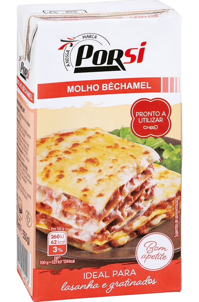 PorSi  - Molho bechamel, embalagem de 500 ml