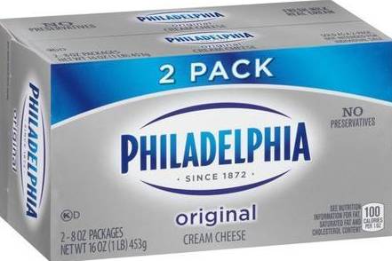 Kraft- Philadephia Cream Cheese- 2/8 oz (2 Units)