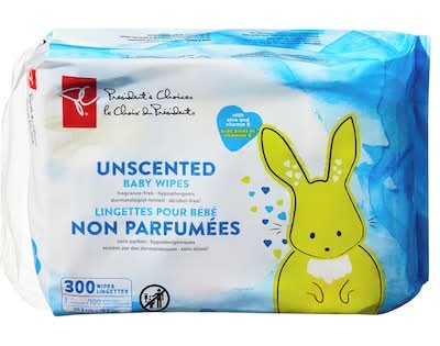 President's choice lingettes pour bébé sans parfum - uncented baby wipes (3 pièces) (7.99x5.98 in)