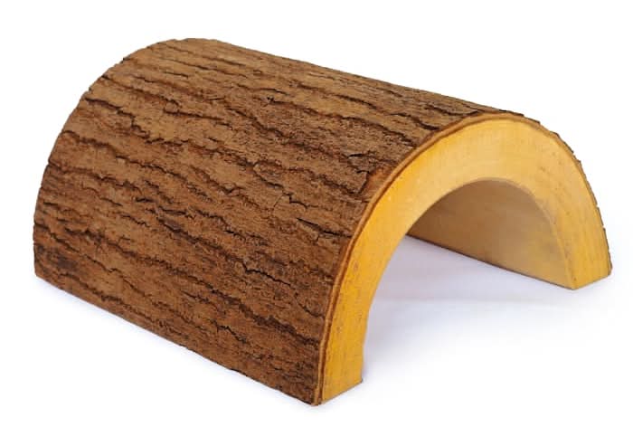 A&E Cage Company Natural Half Wood Log, Brown, Large