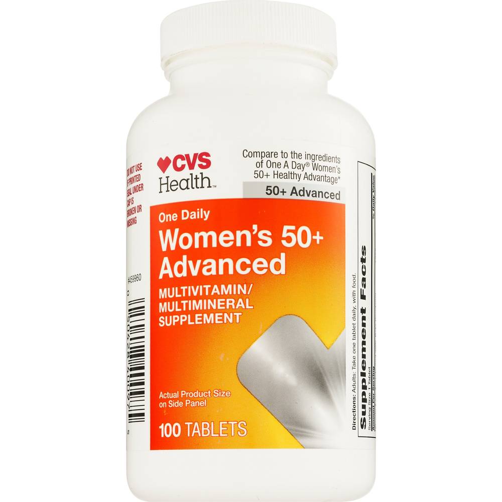 Cvs Health Women'S 50+ Advanced Multivitamin Tablets, 100 Ct