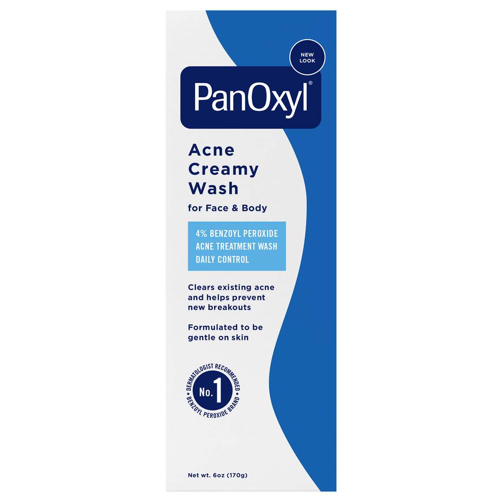 PanOxyl Benzoyl Peroxide 4% Acne Cream Wash (6 oz)